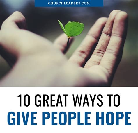 Give hope to the .
